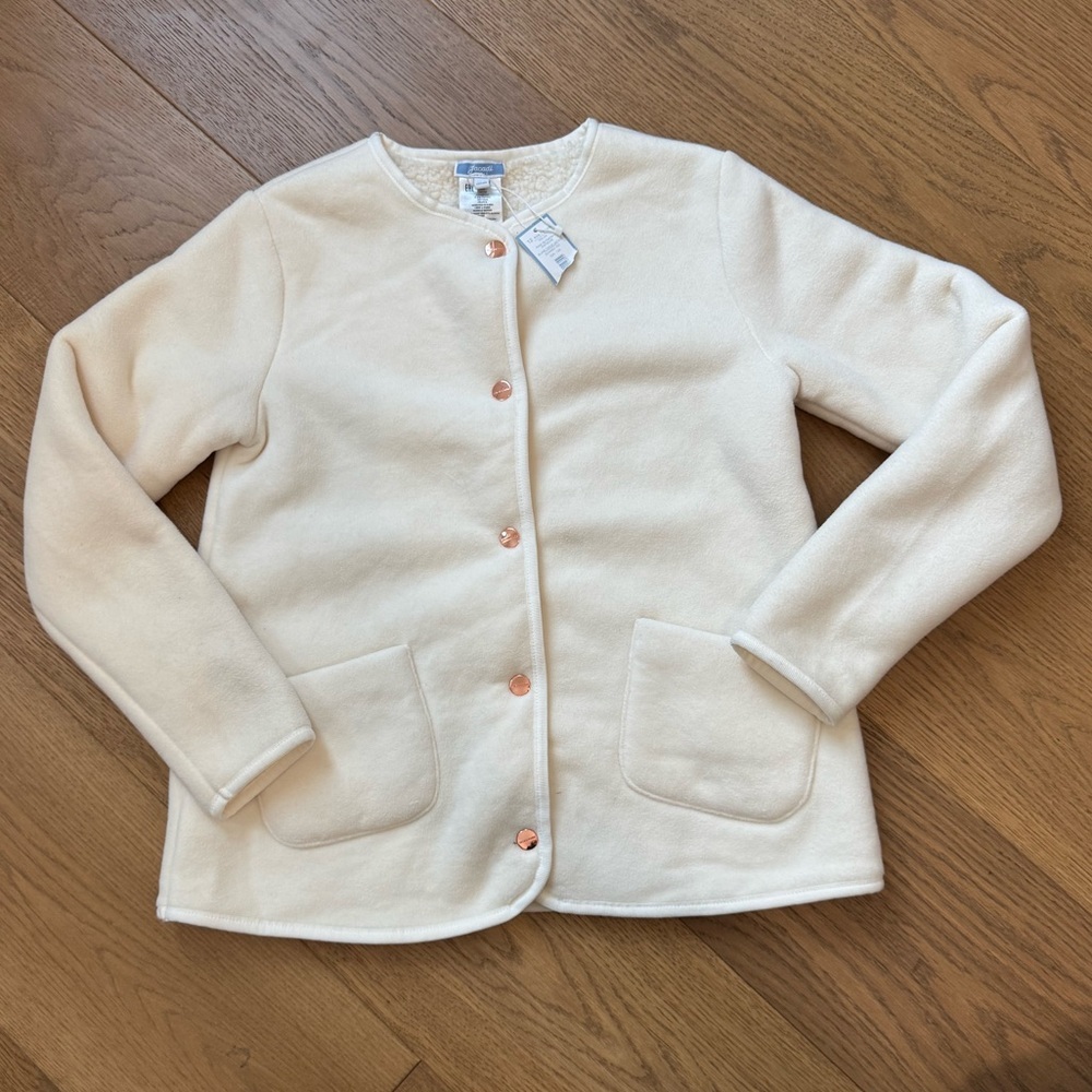 Jacadi Paris Kids House Jacket - Soft White - Size 12 - NWT